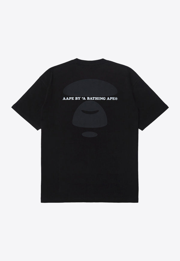 AAPE Moonface Graphic Crew Neck T-shirt Black