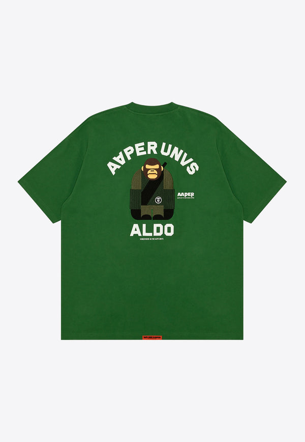 AAPE AAPER Aldo Crewneck T-shirt AAPTEM1494XXMDARK GREEN