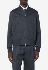 Lardini Wool Zip Bomber Jacket Gray AATEOR3AAIF65425/R_LARDI-990
