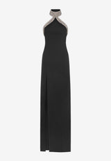 Tom Ford Sequin-Embellished Halterneck Gown AB3551-SDE483 LB999 Black