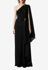 Tom Ford One-Shoulder Draped Maxi Dress Black AB3559-FAX1534 LB999
