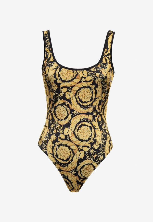 Versace Barocco Print One-Piece Swimsuit ABD05030 A235870 A7900 Multicolor