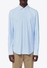 XACUS Striped Long-Sleeved Poplin Shirt Light Blue ACT558ML11465/P_XACUS-002