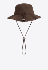 Jacquemus Le Bob Artichaut Bucket Hat with Strap Brown ACU00002UAW00255/S_JACQM-850