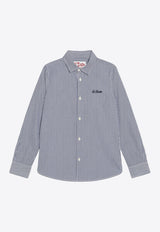 MC2 Saint Barth Kids Boys Agnes Snoopy Print Stripe Shirt Blue AGN000103579H/Q_MC2-61