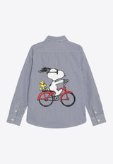 MC2 Saint Barth Kids Boys Agnes Snoopy Print Stripe Shirt Blue AGN000103579H/Q_MC2-61