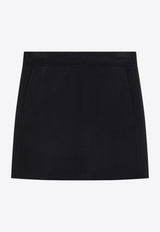 S Max Mara Aida Mini Wool Pencil Skirt Midnight Blue AIDACO/R_MAXS-081