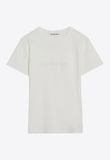 Acne Studios Logo Print Crewneck T-shirt White AL0469CO/R_ACNE-AEH