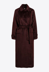 Max Mara Albata Double-Breasted Wool-Blend Coat Bordeaux ALBATA1234WO/R_MAXM-003