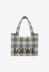 Loewe Medium Font Woven-Raffia Tote Bag Beige ALF1B61X16NF/Q_LOEW-2238