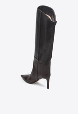 Jimmy Choo Alizze 85 Leather Knee-High Boots Merlot ALIZZEKB85SQM/R_JIMCH-DM