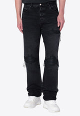 Amiri MX1 Distressed Straight-Leg Jeans Black AMDNGH1086CO/R_AMIRI-097