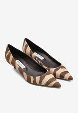 Jimmy Choo Amelia 35 Zebra Print Pony Pumps Brown AMELIAZNC/R_JIMCH-CM