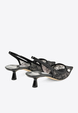 Amita 45 Lace and Spazzolato Pumps