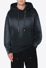 Amiri Bleached Bandana Faded Hooded Sweatshirt Black AMJYHD1117CO/R_AMIRI-001