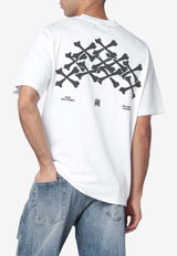 Amiri Bones Stacked Crewneck T-shirt White AMJYTE1075CO/S_AMIRI-100