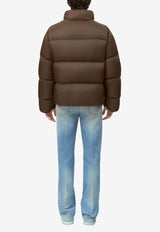 Amiri Bones Short Puffer Jacket Brown AMOUDW1008_200