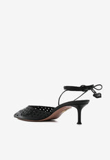 Aquazzura Amourose 50 Leather Pumps AMSMIDP0-PTN000 BLACK