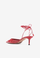 Aquazzura Amourose 50 Leather Openwork Pumps AMSMIDP0-PTNF00 LIPSTICK