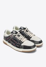 Amiri Skel Top Embellished Low-Top Sneakers Black AMSNSN1002CO/S_AMIRI-001