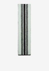Casablanca Striped Wool-Blend Scarf Monochrome APF25ACC24101_BLACK