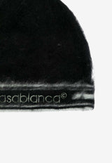 Casablanca Mohair Knitted Beanie Black APF25HAT08501_BLACK