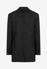 Max Mara Pianoforte Appia Double-Breasted Wool Blazer Black APPIAWO/R_MAXMP-001