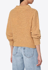 Isabel Marant Romane Cable Knit Alpaca Sweater Caramel APU0694FAC3L07I/R_ISAMA-50CA