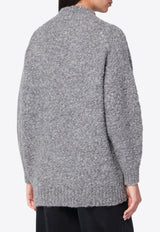 Isabel Marant Mock Neck Sweater in Alpaca-Blend Gray APU0760FAC3L07I/R_ISAMA-02GY