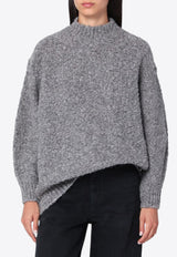 Isabel Marant Mock Neck Sweater in Alpaca-Blend Gray APU0760FAC3L07I/R_ISAMA-02GY