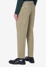 Santaniello Linen-Blend Chino Pants Green ARECHIDS3151/Q_SANTA-60