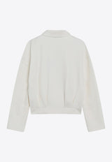 Max Mara Argenta Cropped Sweatshirt White ARGENTACO/R_MAXM-001