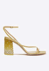 Jimmy Choo Art 85 Croc-Embossed Leather Sandals Yellow ART 85 GSQ SUNBLEACHED