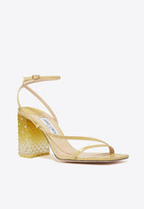 Jimmy Choo Art 85 Croc-Embossed Leather Sandals Yellow ART 85 GSQ SUNBLEACHED