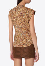 Isabel Marant Nayda Asymmetrical Top Yellow ATS0175FAC3N03I/R_ISAMA-10OE