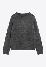 S Max Mara Attuale Mohair Hooded Sweater Gray ATTUALEWO/R_MAXS-003