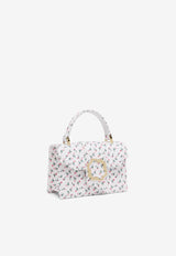 Malone Souliers Mini Audrey Floral Canvas Top Handle Bag AUDREY MINI 56 WHITE/WHITE
