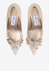 Auria 70 Velvet and Crystal Bow Pumps