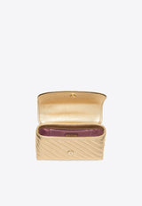 Logo-Plaque Curve Leather Crossbody Bag