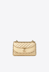 Logo-Plaque Curve Leather Crossbody Bag