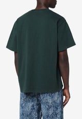 Awake NY Embroidered Crewneck T-shirt Green AWK-FW25-TP007CO/R_AWAKE-GR