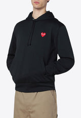 Comme Des Garçons Play Logo Patch Hooded Sweatshirt Black AXT174051CO/R_COMME-BLK