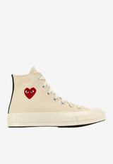 Comme Des Garçons Play X Converse Chuck 70 High-Top Canvas Sneakers Off-white AZ-K129-001_WHITE