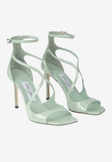 Jimmy Choo Azia 95 Patent Leather Sandals Green AZIA 95 PAT VERDE
