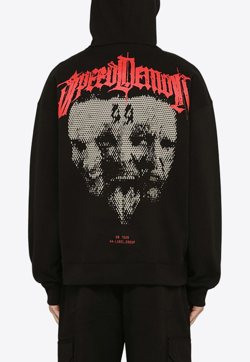 44 Label Group Speed Demon Print Hooded Sweatshirt Black B0030413-FA139/O_44LAB-P402