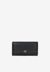 Gianvito Rossi Rania Crystal-Embellished Clutch B00368 RANIA COZNENE SUEDE ORGANZA BLACK BL Black