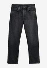Acne Studios Logo Patch Striaght Jeans Black B00400_BLACK