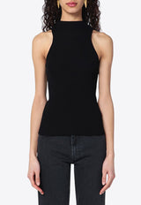 Roberto Collina Ribbed Tank Top Black B08214B08/Q_ROBER-09