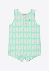 Bobo Choses Babies Lucky Fish Sleeveless Romper Green B125AB075CO/Q_BOBO-MU