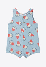 Bobo Choses Babies Morning Egg Print Romper Light Blue B125AB077DE/Q_BOBO-LB